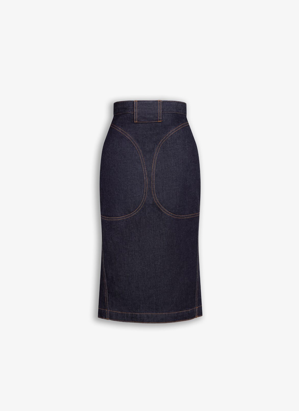 BLEISTIFTROCK AUS DENIM ALAÏA BLAU BLEISTIFTROCK AUS DENIM